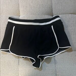 Free people Black Women's sports Shorts with White Trim